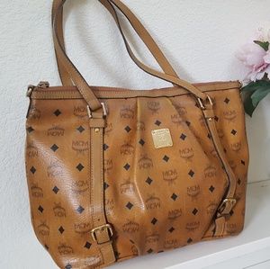 MCM Cognac Visetos Tote